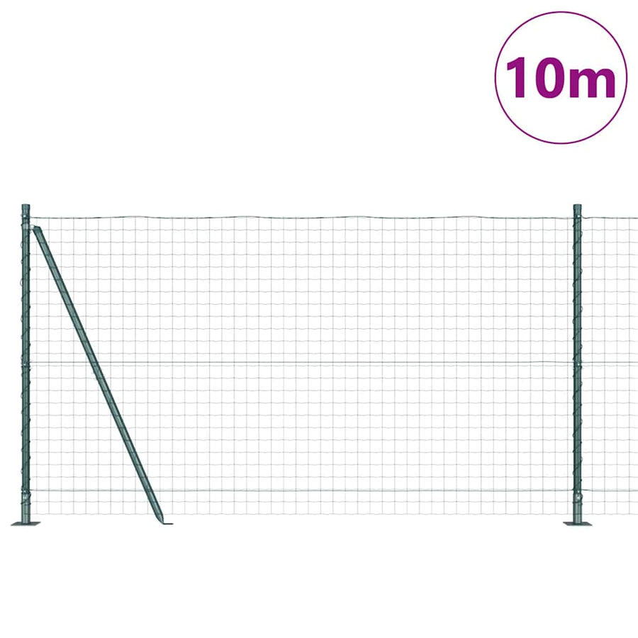 Hecke met palen Groen 1.2 x 10 m Staal