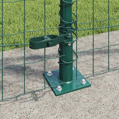 Hek met Paal Groen 1 x 10 m Staal en PVC