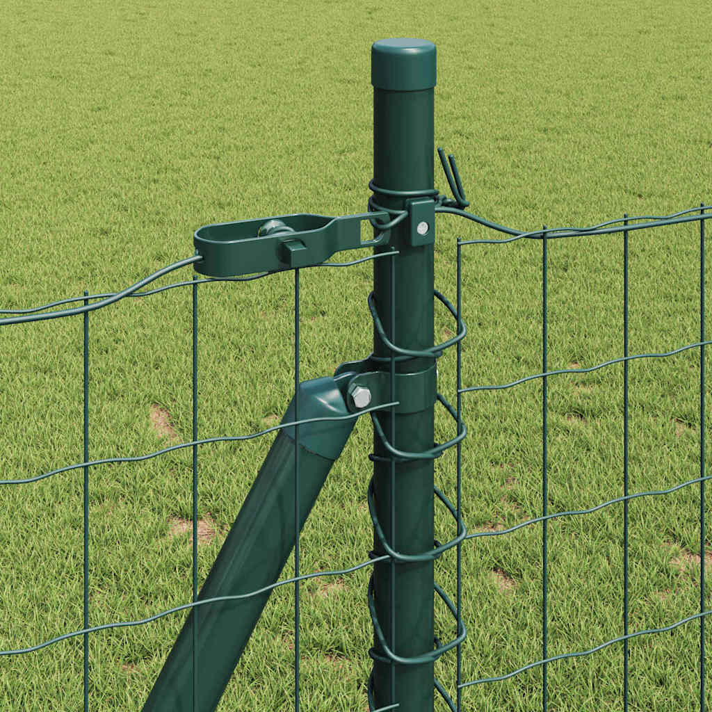 Hek met Paal Groen 1 x 10 m Staal en PVC
