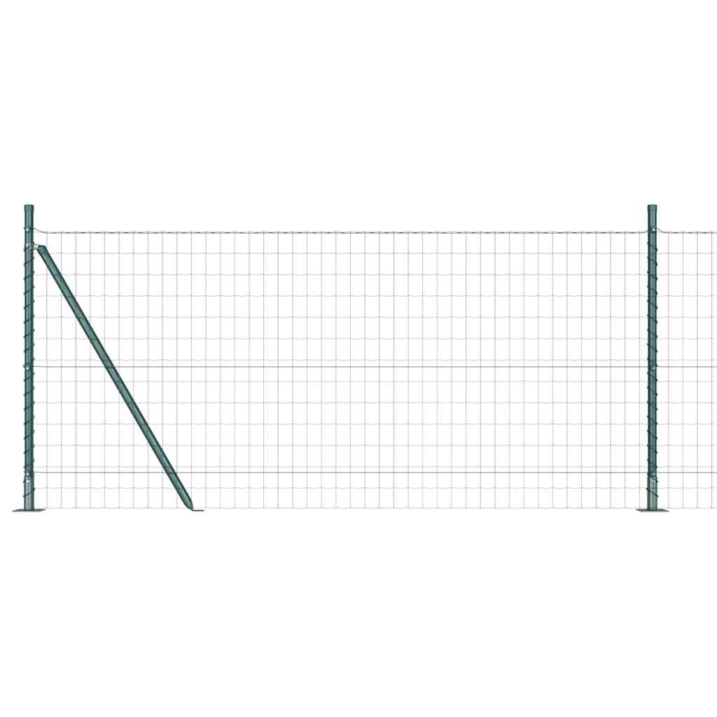Hek met Paal Groen 1 x 10 m Staal en PVC