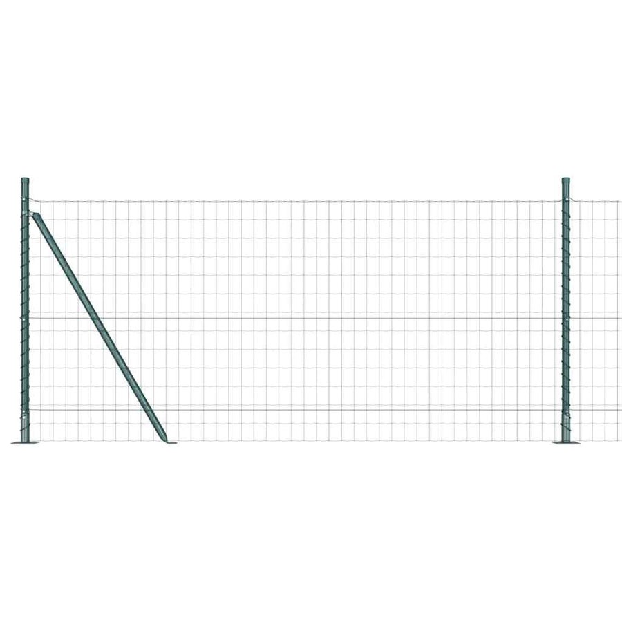Hek met Paal Groen 1 x 10 m Staal en PVC