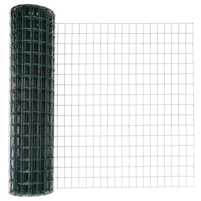 Hek met Paal Groen 1 x 10 m Staal en PVC
