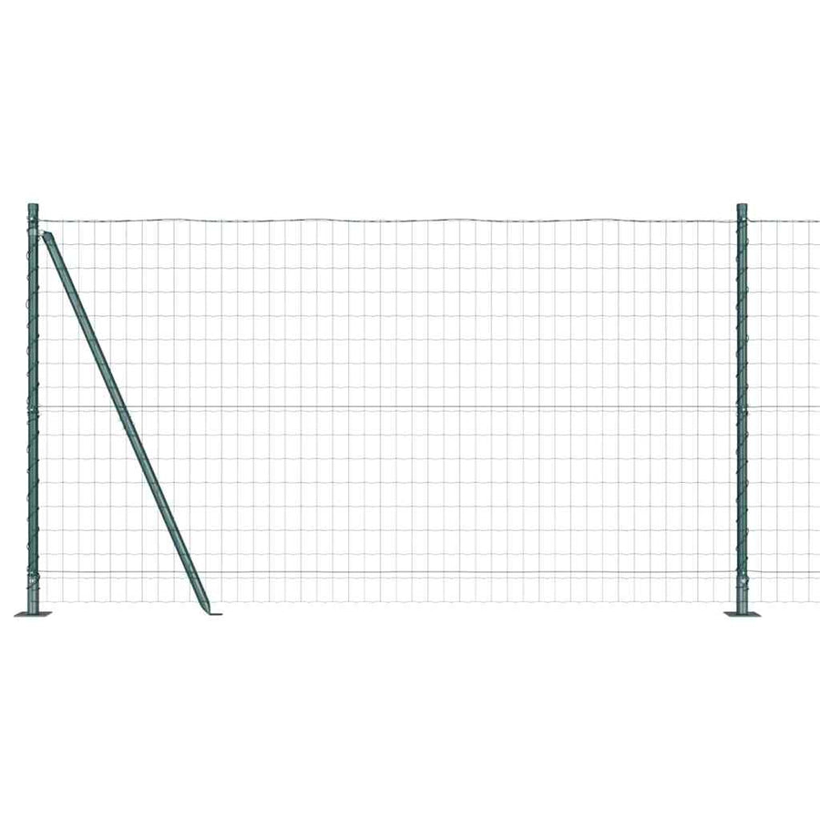 Hek met Paal Groen 1,2 x 10 m Staal en PVC