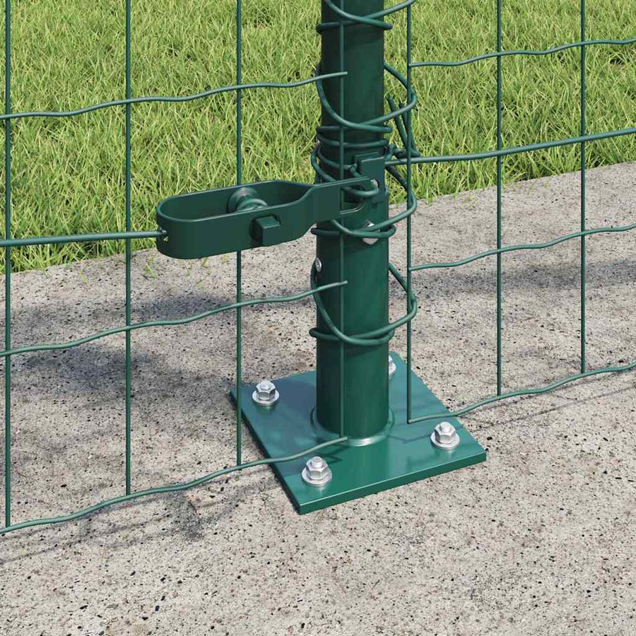 Hek met Paal Groen 0,8 x 10 m Staal en PVC