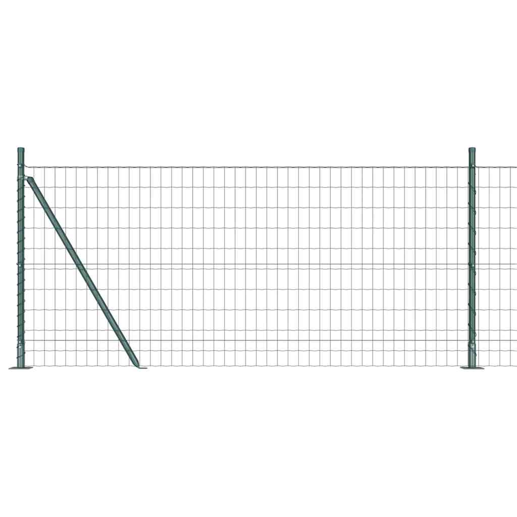 Hek met Paal Groen 0,8 x 10 m Staal en PVC