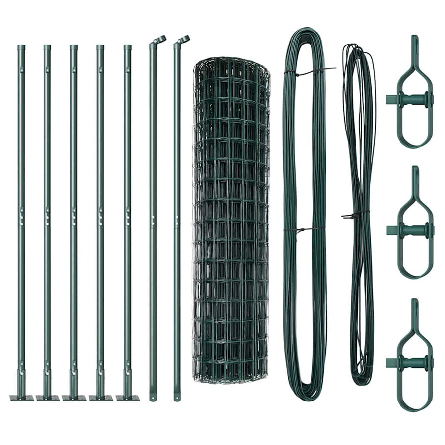 Hek met Paal Groen 1,2 x 10 m Staal en PVC