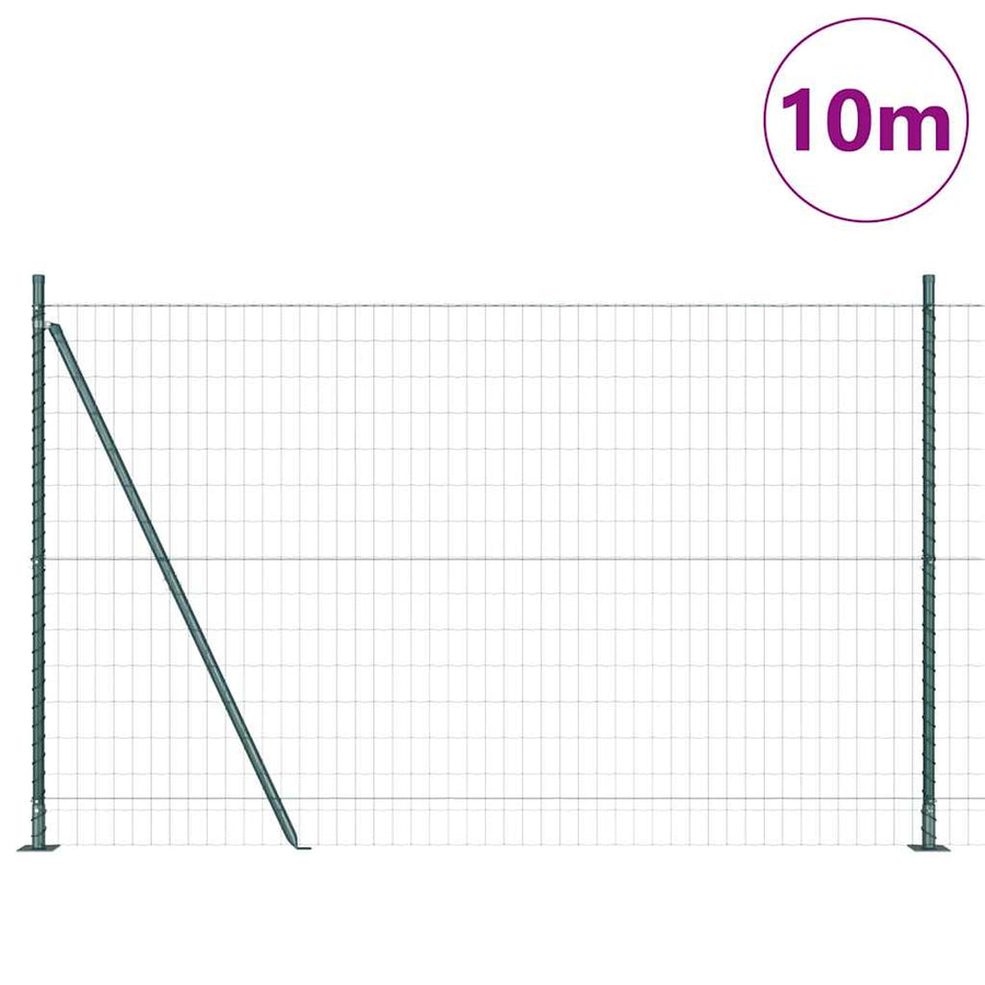 Hek met Paal Groen 1,4 x 10 m Staal en PVC