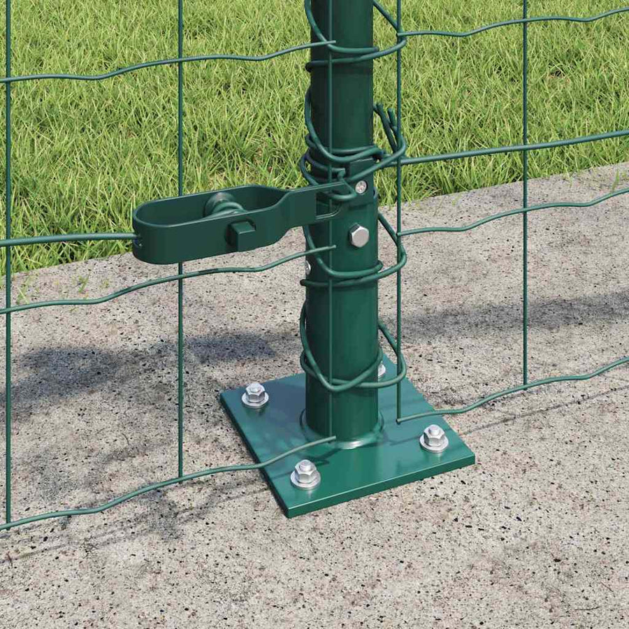 Hek met Paal Groen 0,6 x 10 m Staal en PVC