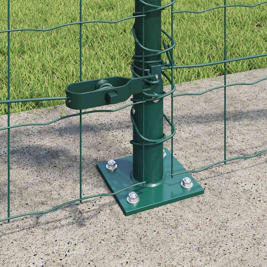Hek met Paal Groen 0,8 x 10 m Staal en PVC