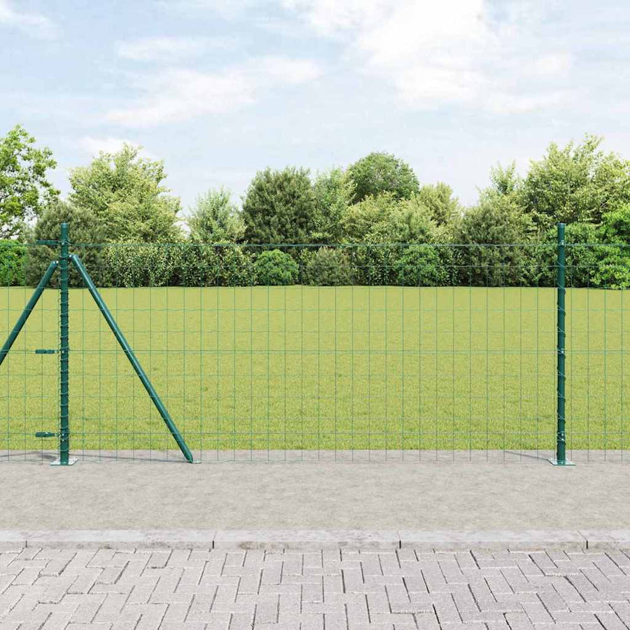 Hek met Paal Groen 0,8 x 10 m Staal en PVC