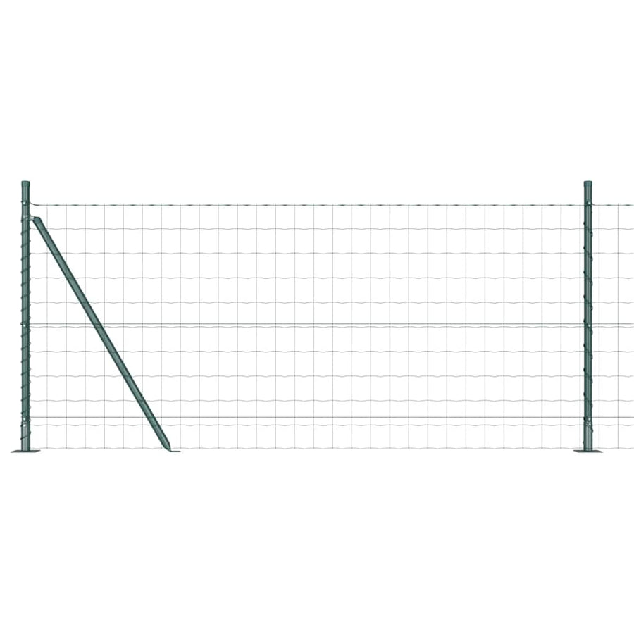 Hek met Paal Groen 0,8 x 10 m Staal en PVC