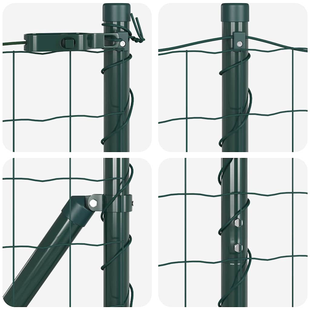 Hek met Paal Groen 1,2 x 10 m Staal en PVC