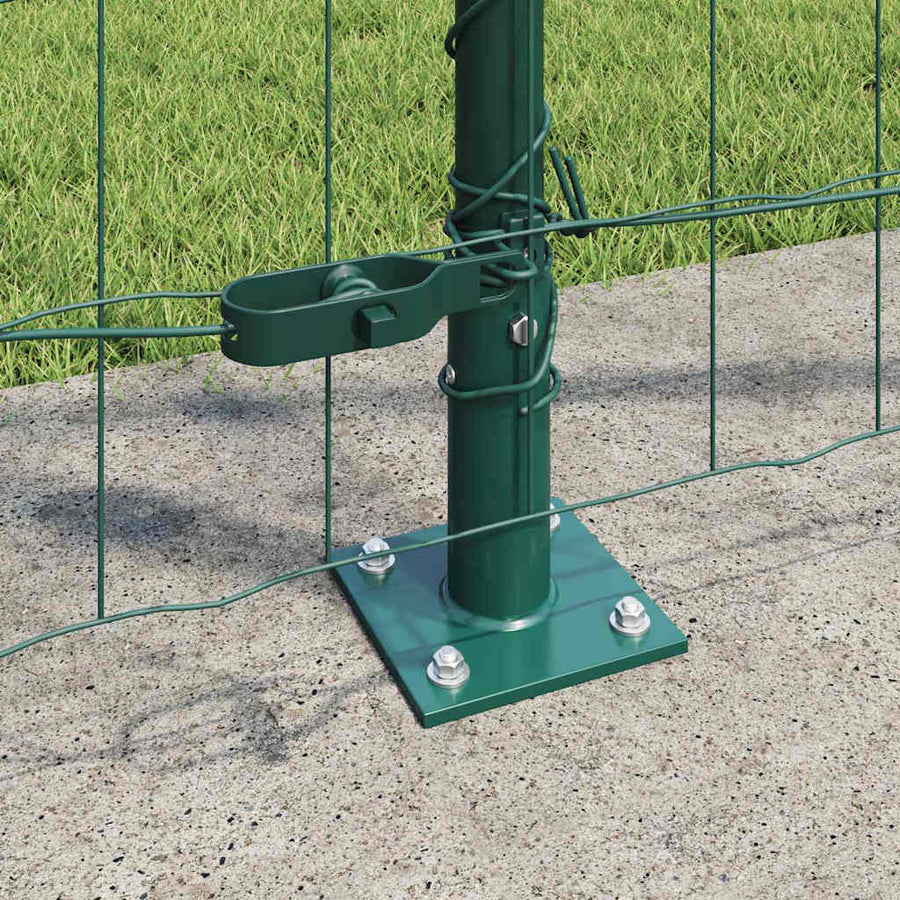 Hek met Paal Groen 1,2 x 10 m Staal en PVC