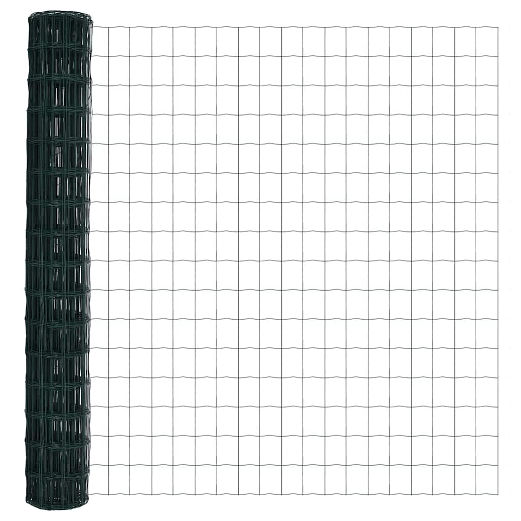Hek met Paal Groen 1,6 x 10 m Staal en PVC