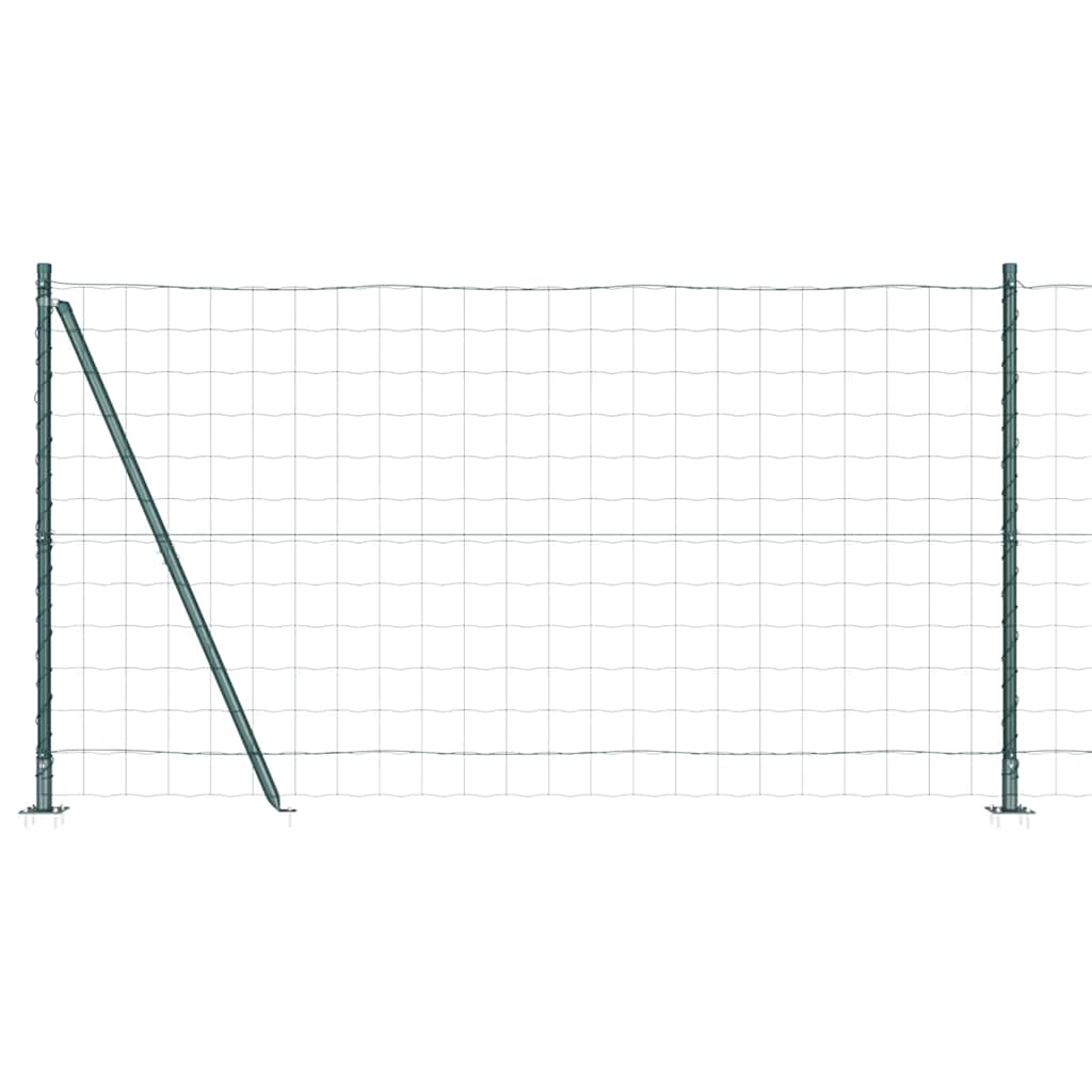 Hek met Paal Groen 1,2 x 10 m Staal