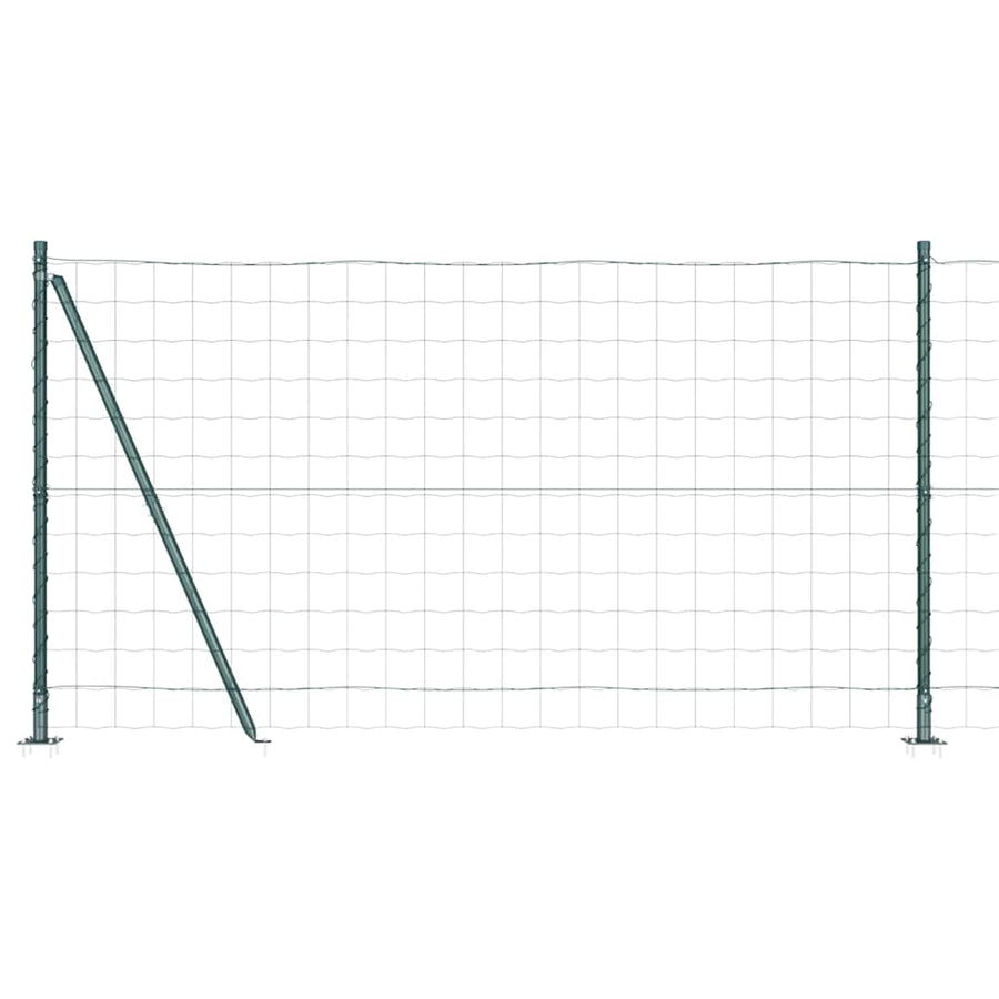 Hek met Paal Groen 1,2 x 10 m Staal
