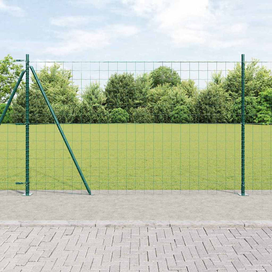 Hek met Paal Groen 1,4 x 10 m Staal en PVC