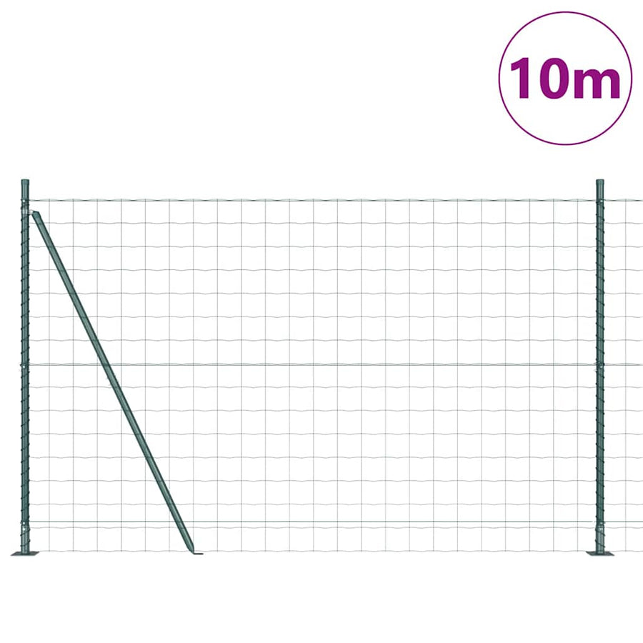 Hek met Paal Groen 1,5 x 10 m Staal