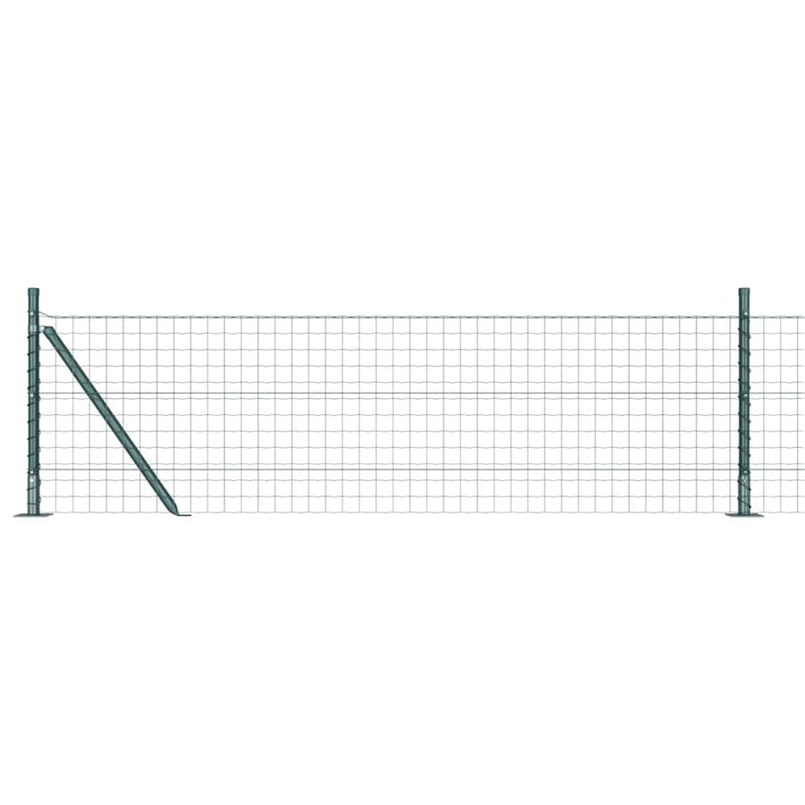 Euro Fence met 13 Flenspalen 0.6x25 m Gegalvaniseerd Staal