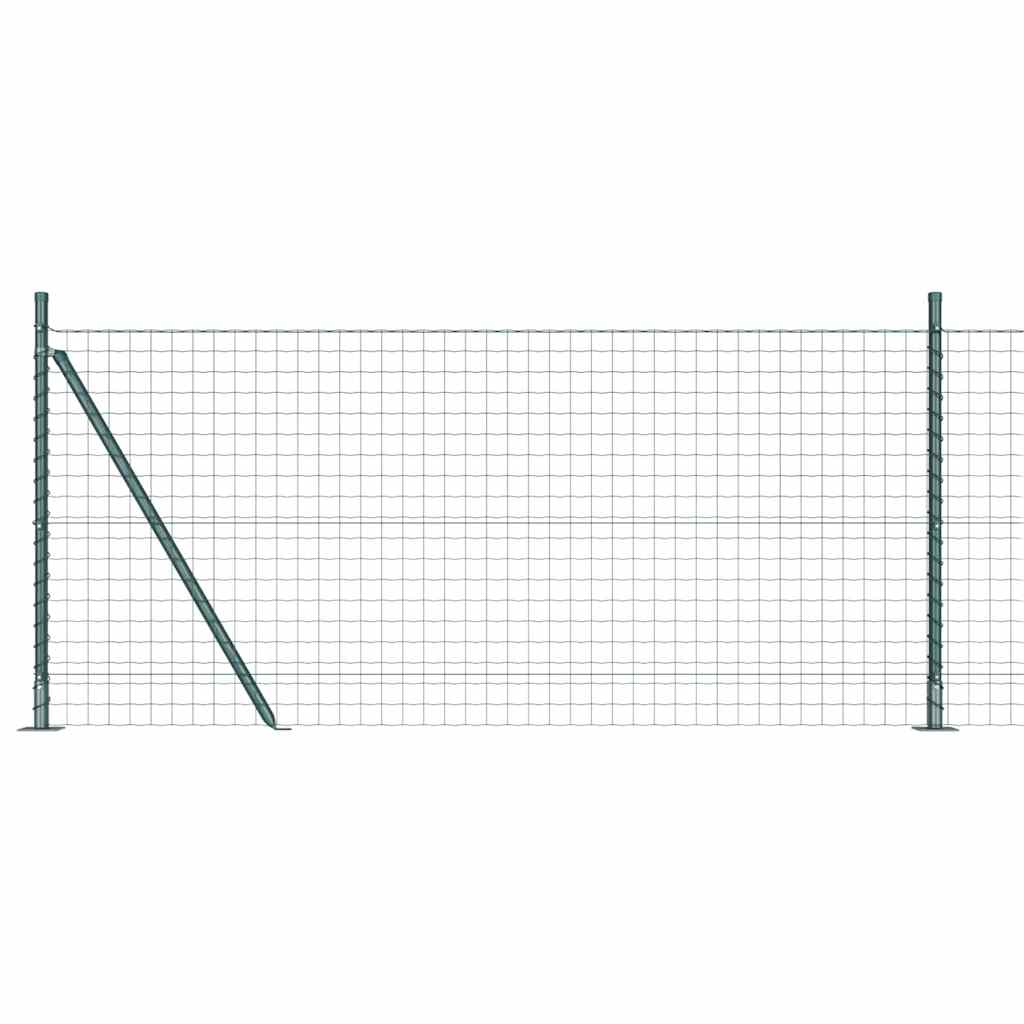 Hek met Paal Groen 0,8 x 25 m Staal en PVC