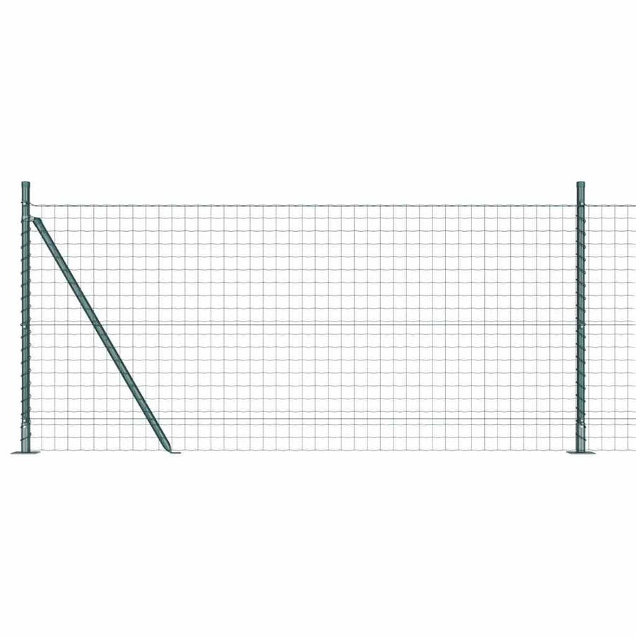 Hek met Paal Groen 0,8 x 25 m Staal en PVC