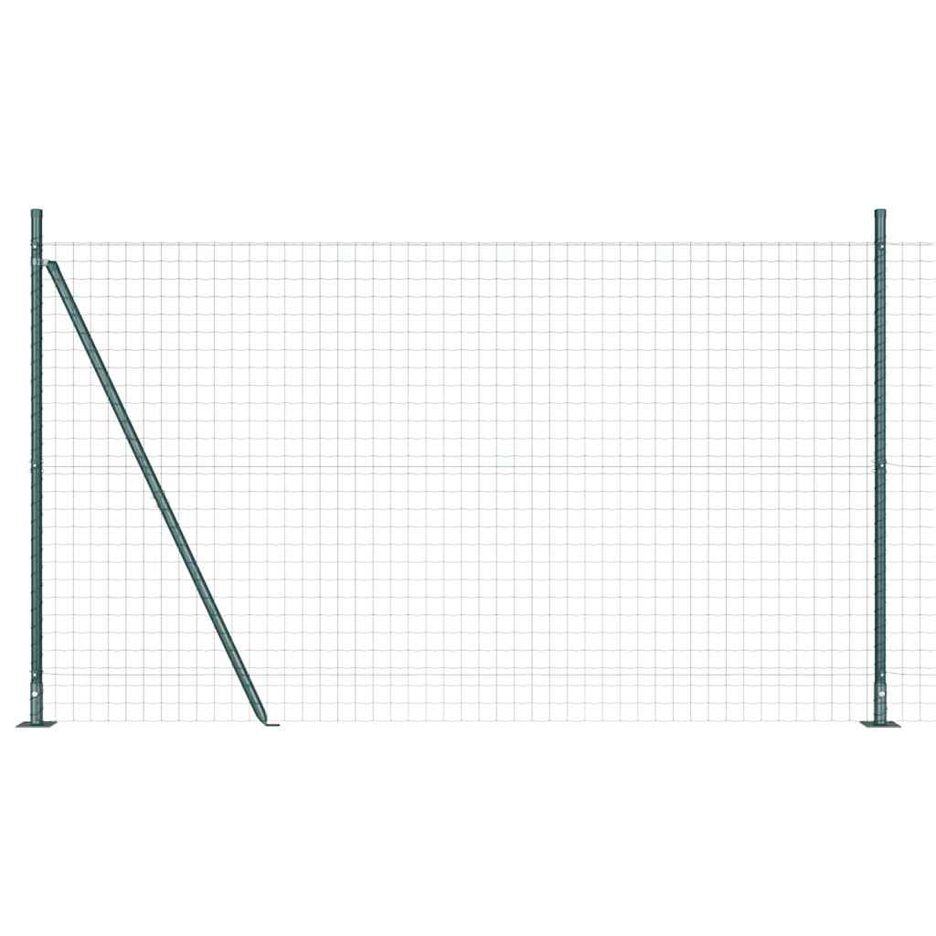 Hek met Paal Groen 1,2 x 25 m Staal en PVC