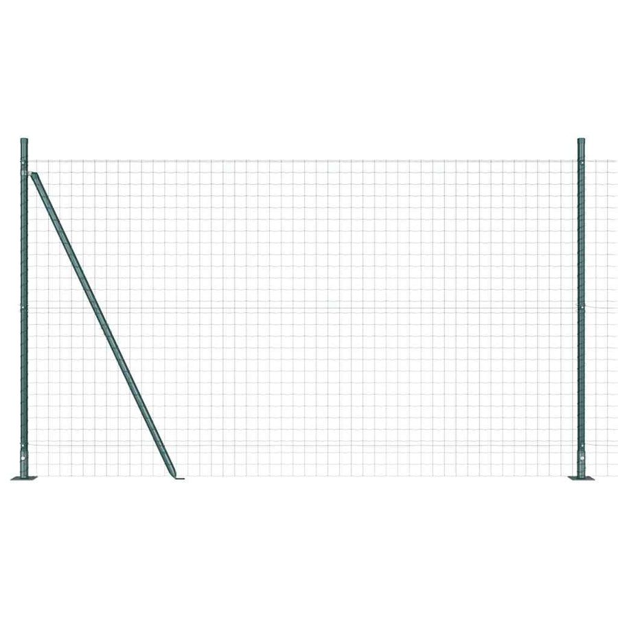 Hek met Paal Groen 1,2 x 25 m Staal en PVC