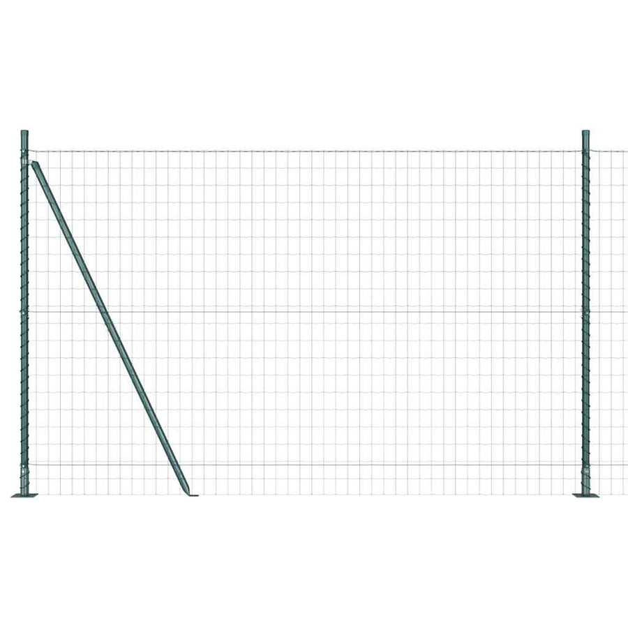 Hek met Paal Groen 1,2 x 25 m Staal en PVC