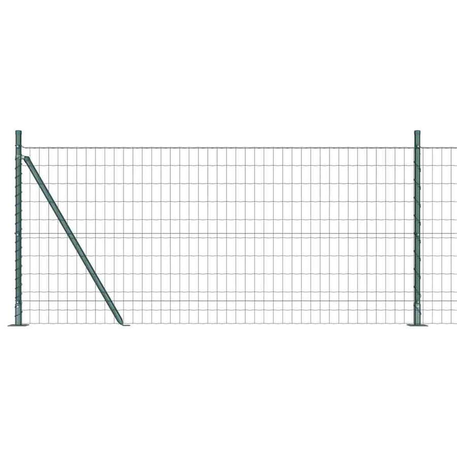Hek met Paal Groen 1 x 25 m Staal en PVC
