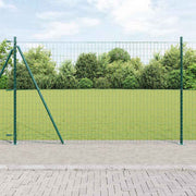 Hek 25 m groen staal PVC