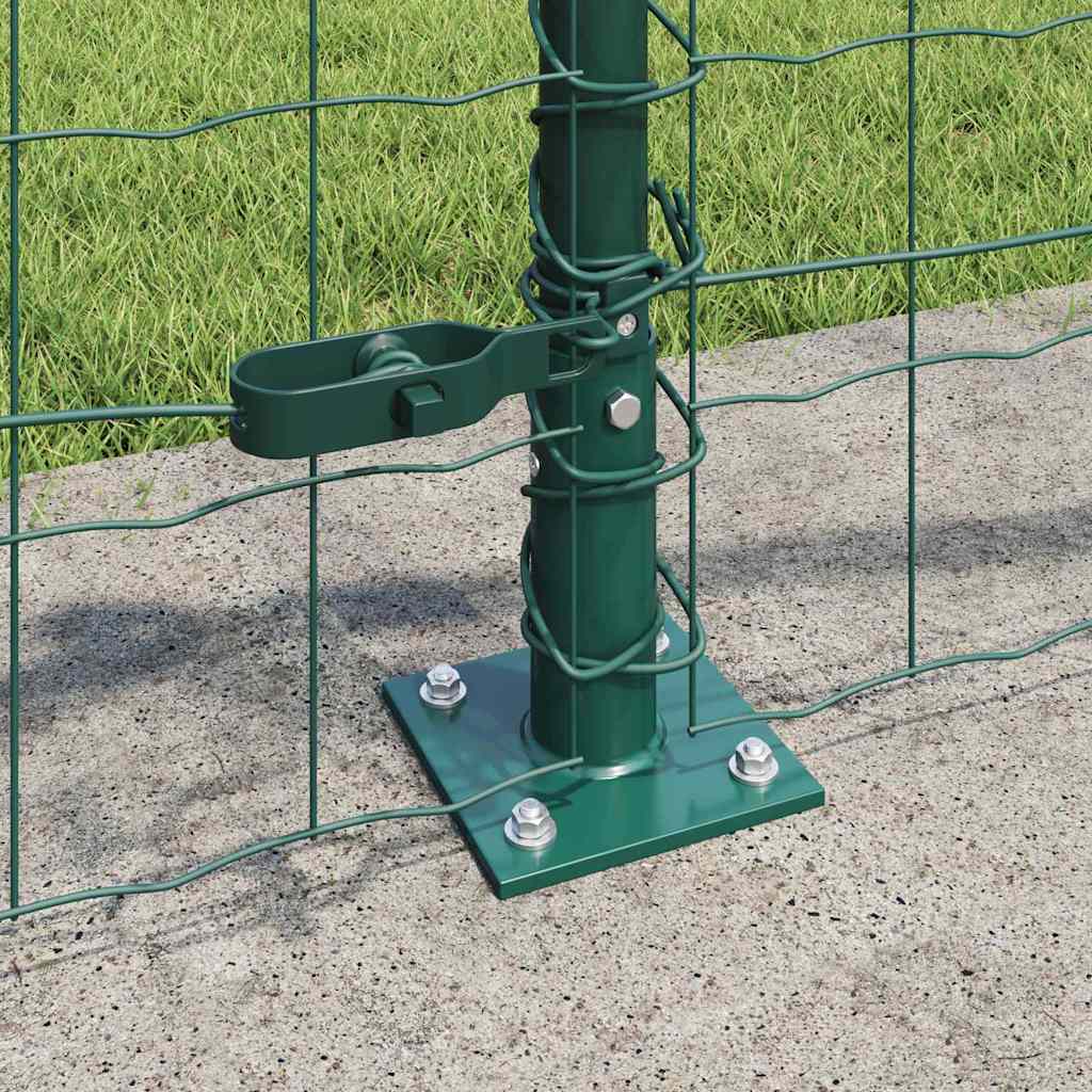 Hek met Paal Groen 0,4 x 25 m Staal en PVC