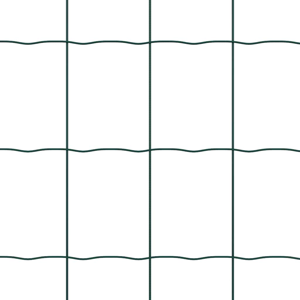 Hek met Paal Groen 0,8 x 25 m Staal en PVC