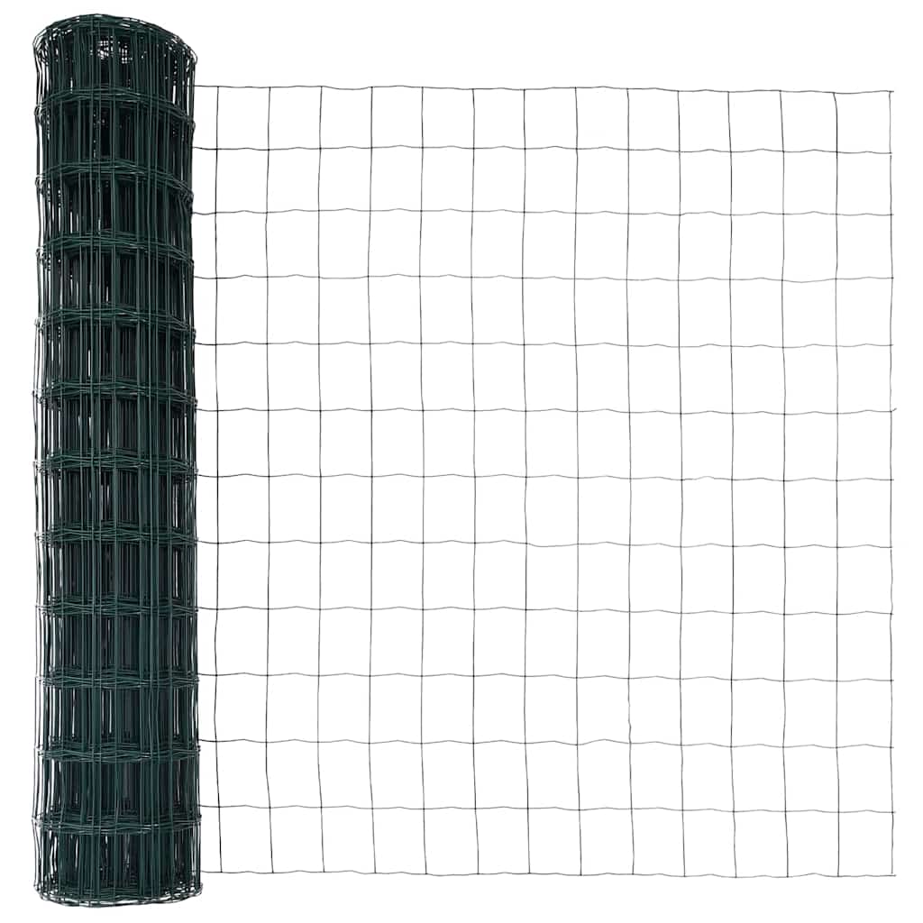 Hek met Paal Groen 0,8 x 25 m Staal en PVC