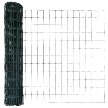 Hek met Paal Groen 0,8 x 25 m Staal en PVC