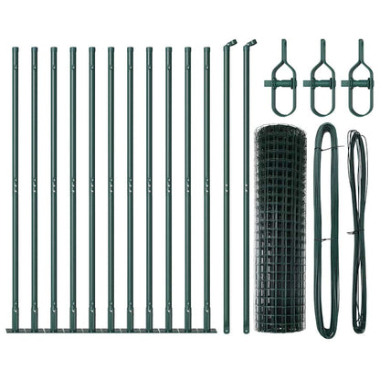 Hek met Paal Groen 1 x 25 m Staal