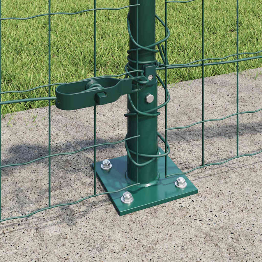 Hek met Paal Groen 0,4 x 50 m Staal en PVC