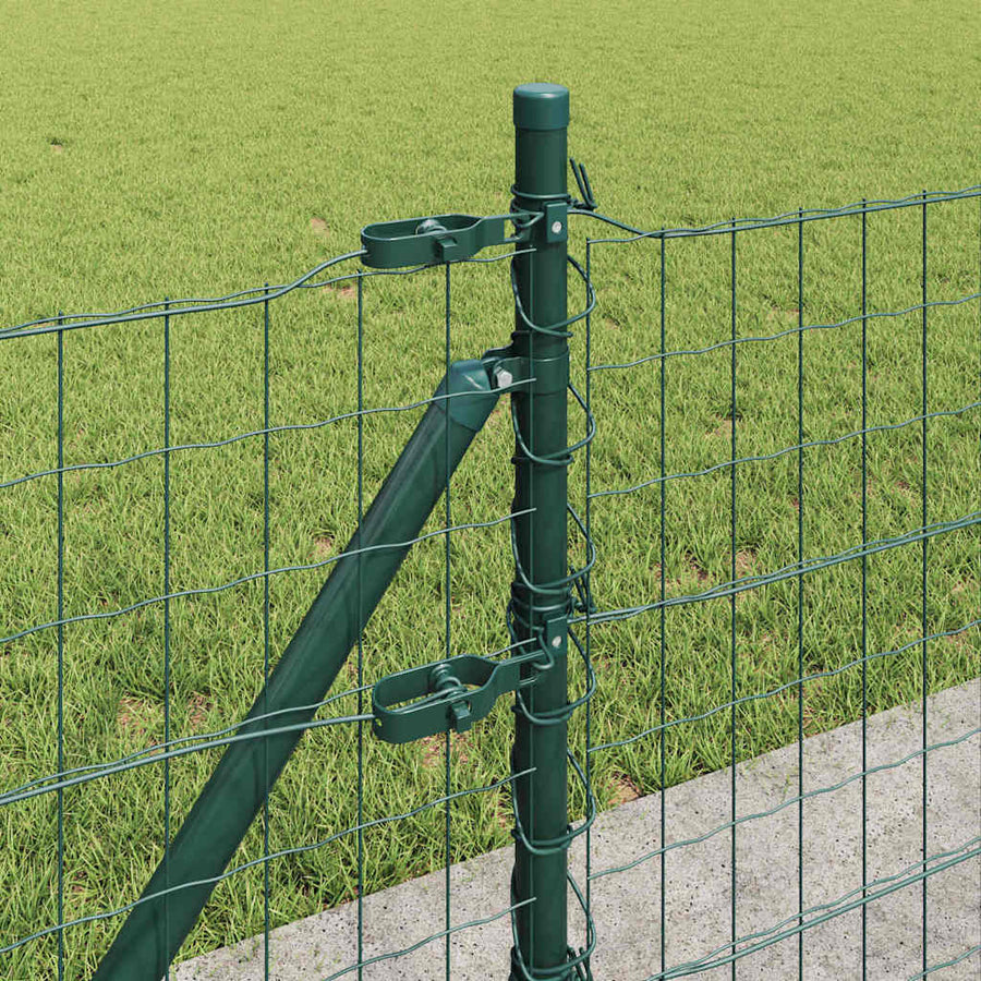 Hek met Paal Groen 0,4 x 50 m Staal en PVC