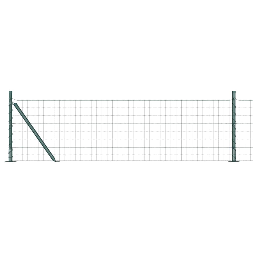 Hek met Paal Groen 0,4 x 50 m Staal en PVC