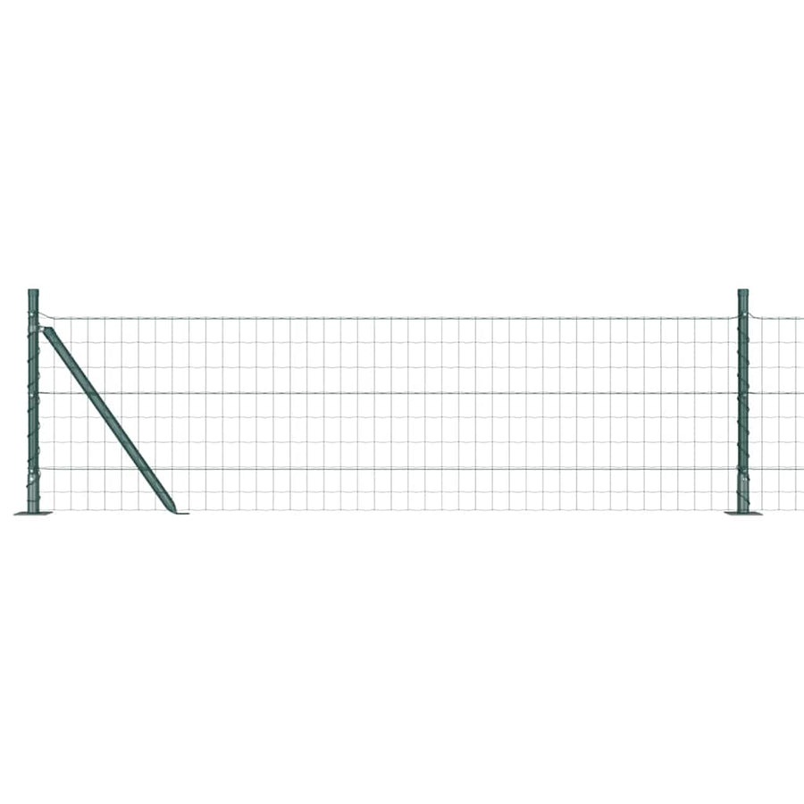Euro Fence met 13 Flensposts 0.6x50 m Gegalvaniseerd Staal
