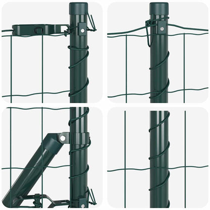 Hek met Paal Groen 0,4 x 50 m Staal en PVC