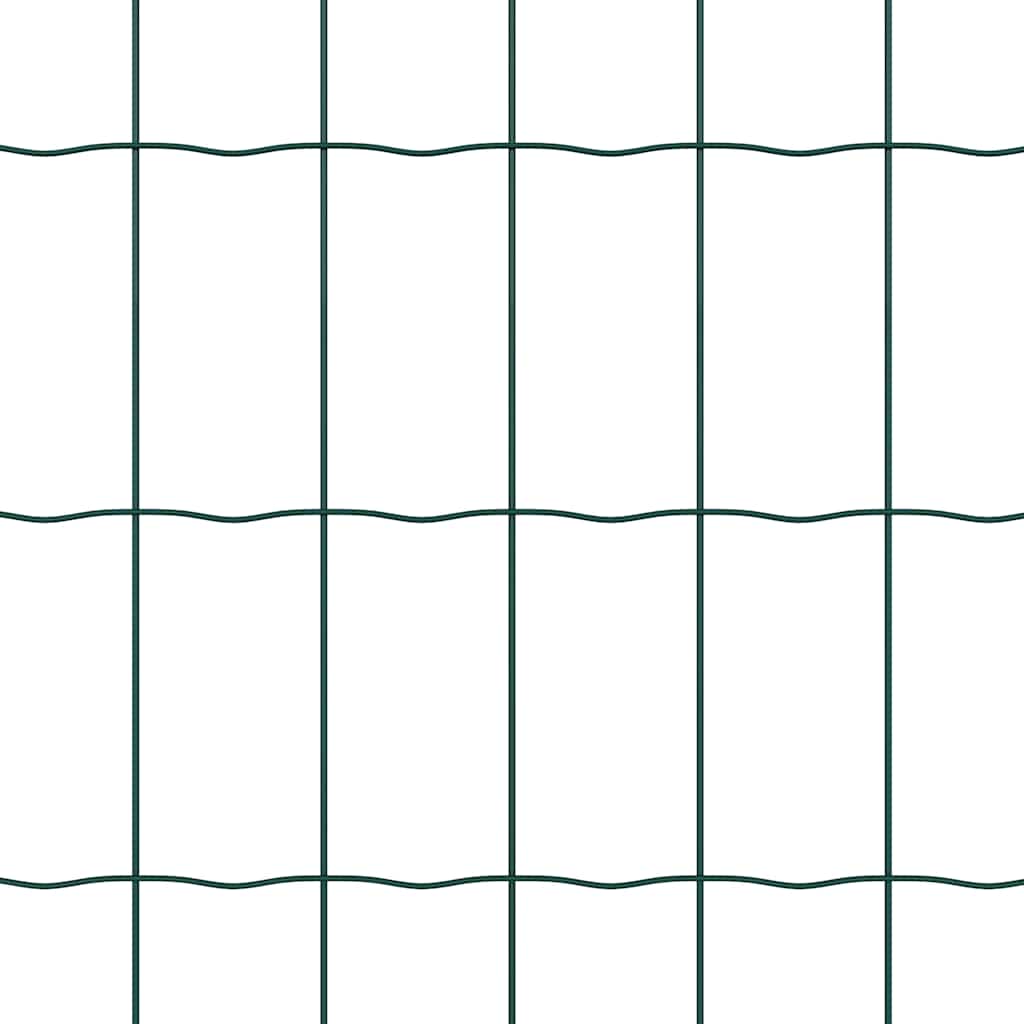 Hek met Paal Groen 0,4 x 50 m Staal en PVC