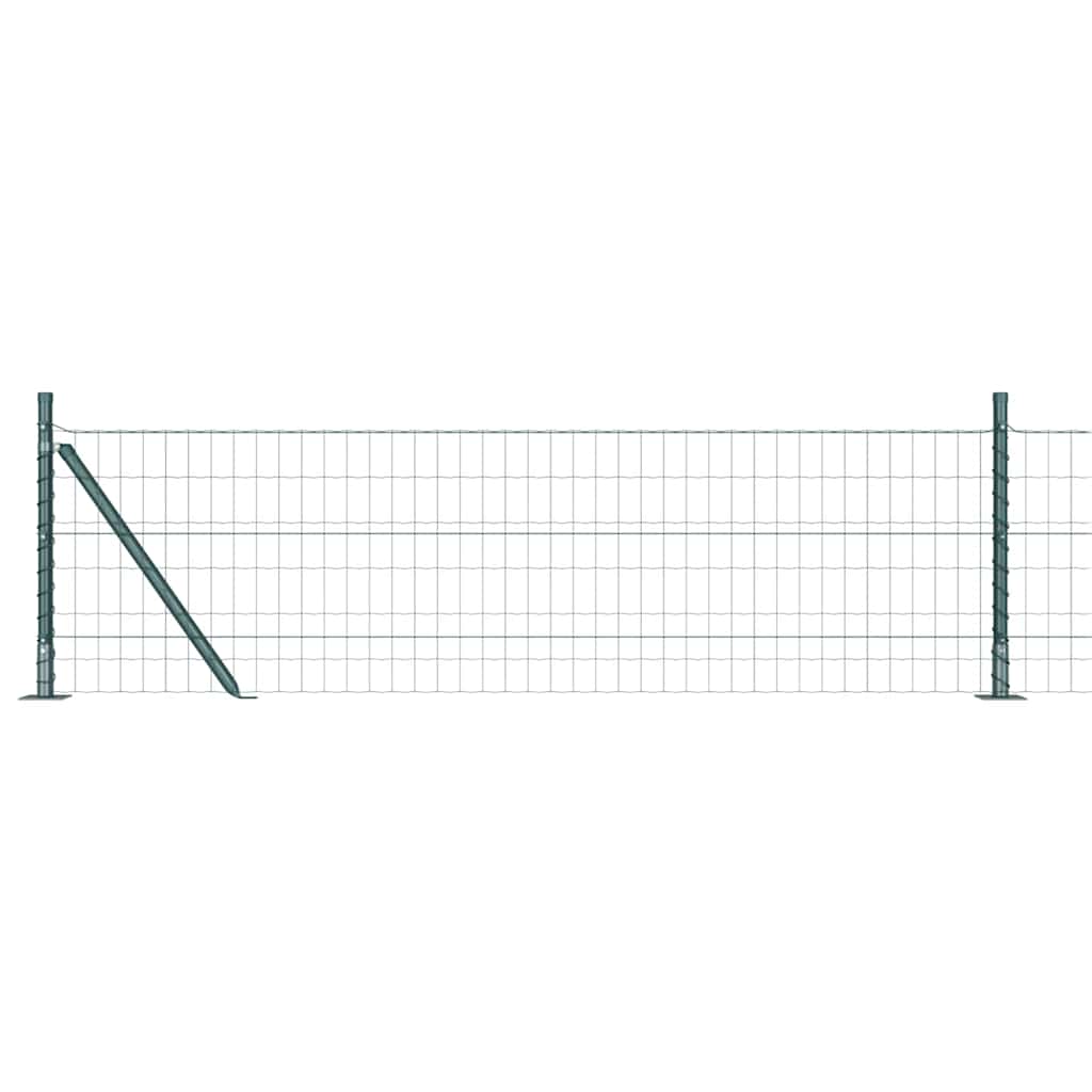 Hek met Paal Groen 0,4 x 50 m Staal en PVC