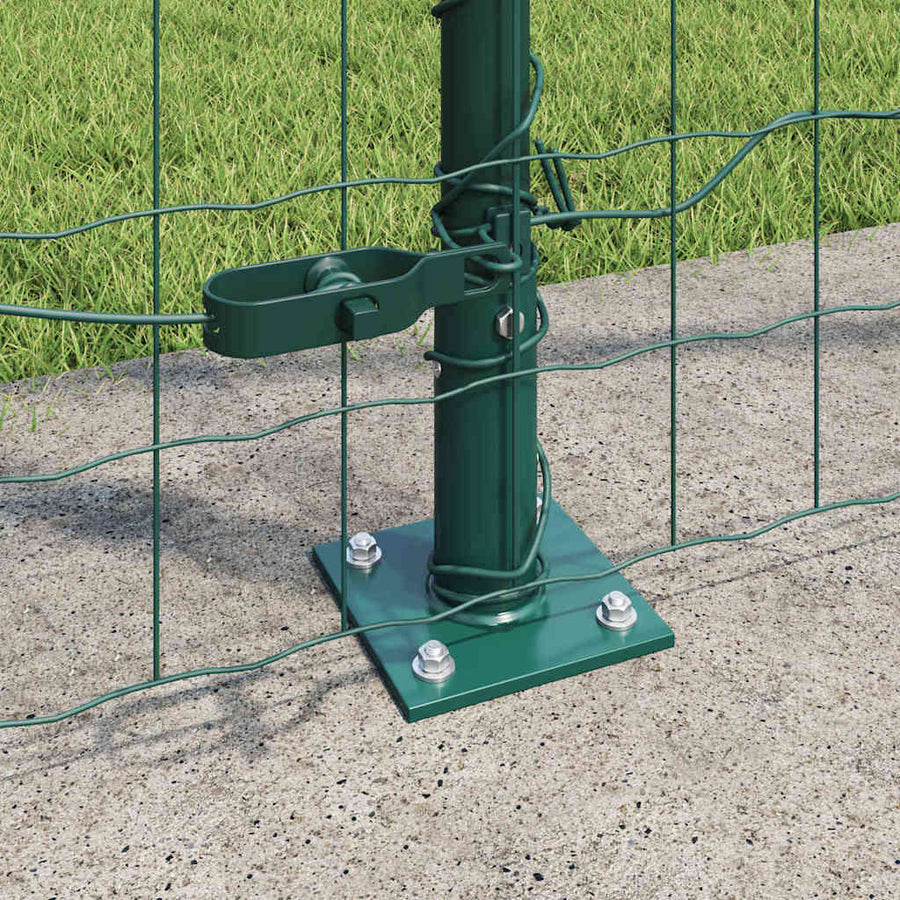 Hek met Paal Groen 1,6 x 10 m Staal en PVC