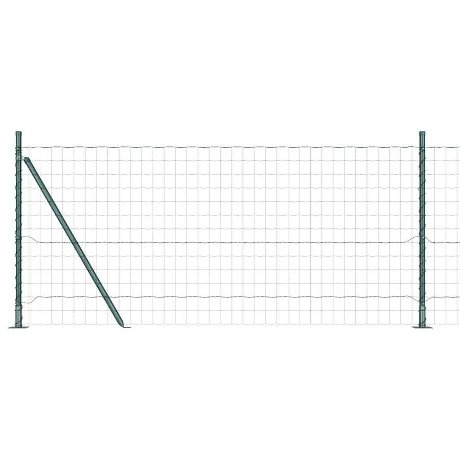 Hek met Paal Groen 0,8 x 25 m Staal