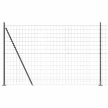Hek met Paal Grijs 1,4 x 10 m Staal en PVC