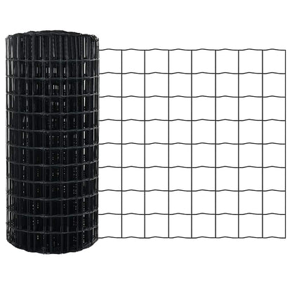Hek met Paal Grijs 0,6 x 50 m Staal en PVC
