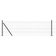 Hek met Paal Grijs 0,4 x 10 m Staal en PVC
