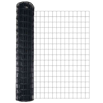 Hek met Paal Grijs 0,8 x 10 m Staal