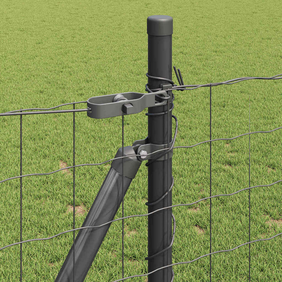 Hek met Paal Grijs 1 x 25 m Staal