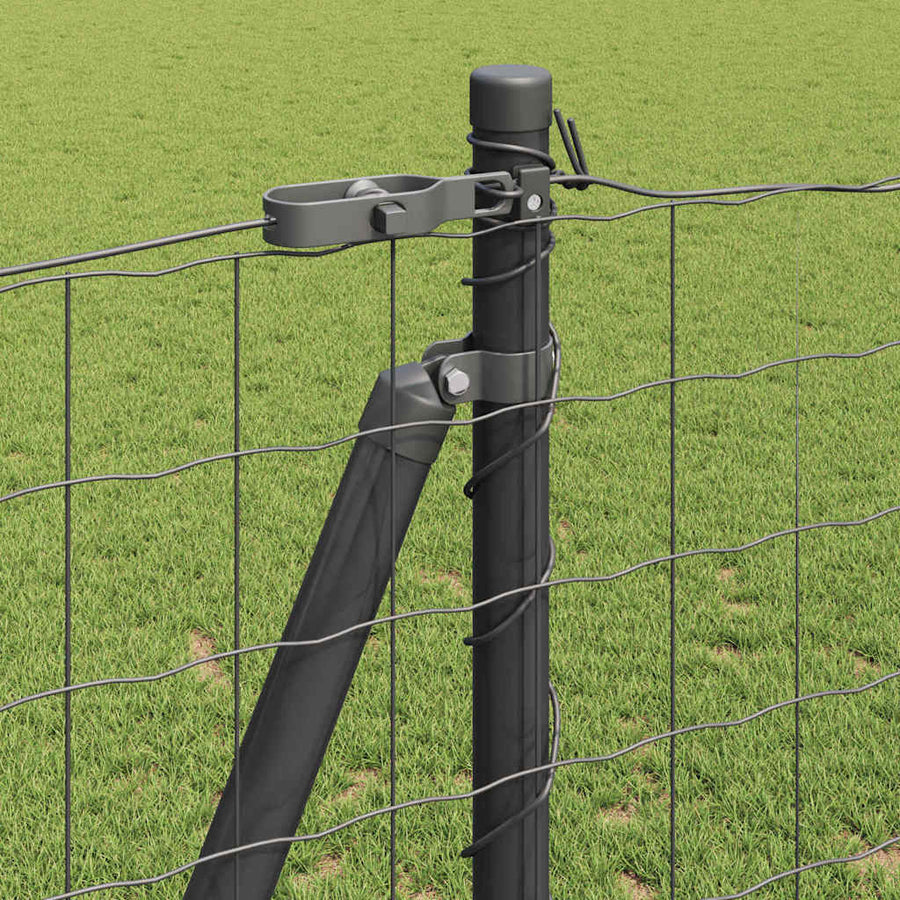Hek met Paal Grijs 1,2 x 25 m Staal